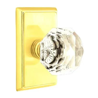 Emtek Diamond Door Knob with Rectangular Rose by Emtek