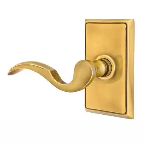 Emtek Cortina Door Lever with Rectangular Rose by Emtek