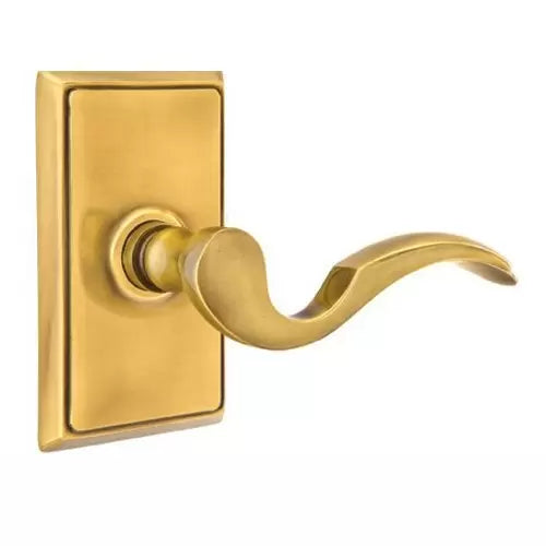 Emtek Cortina Door Lever with Rectangular Rose by Emtek