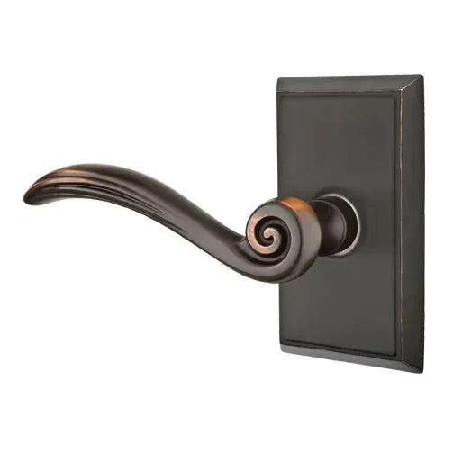 Emtek Elan Lever with Rectangular Rose by Emtek