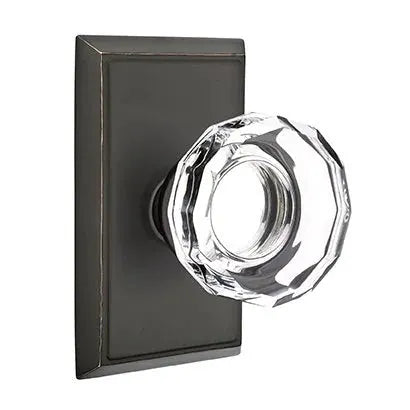Emtek Lowell Door Knob with Rectangular Rose by Emtek
