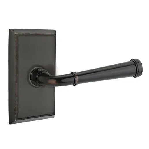 Emtek Merrimack Lever with Rectangular Rose by Emtek