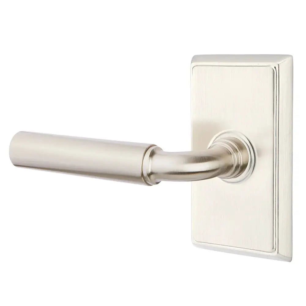 Emtek Manning Door Lever with Rectangular Rose by Emtek
