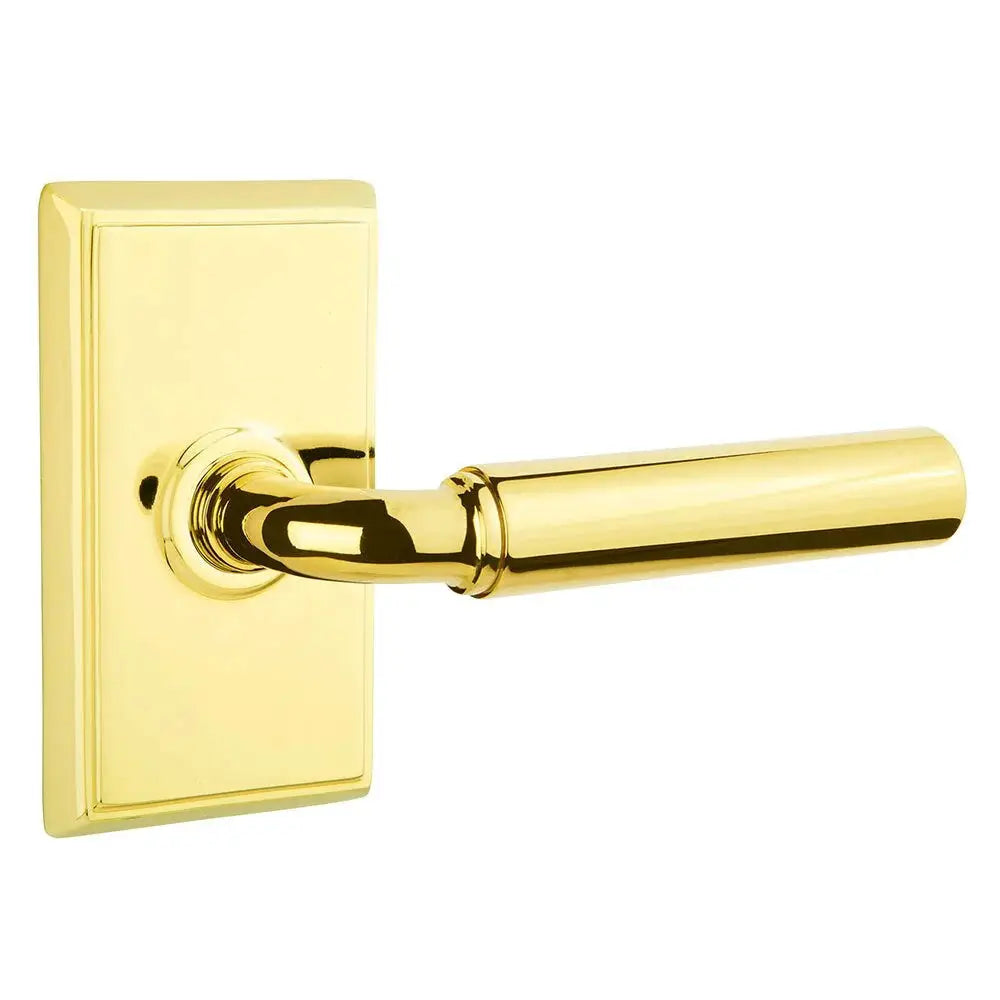 Emtek Manning Door Lever with Rectangular Rose by Emtek