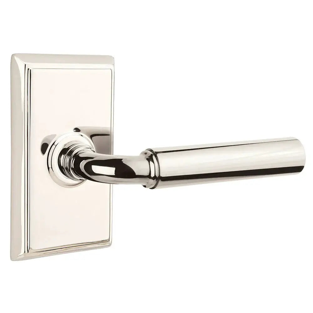 Emtek Manning Door Lever with Rectangular Rose by Emtek