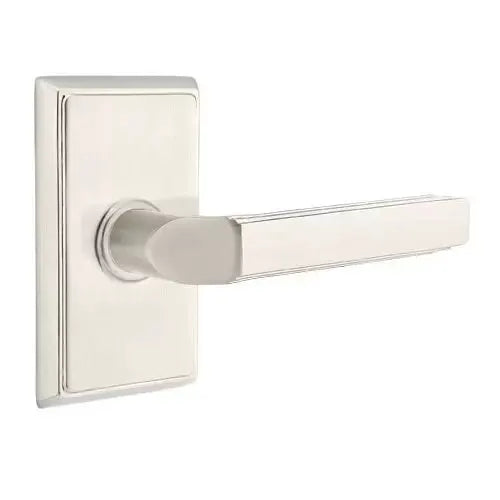 Emtek Milano Door Lever with Rectangular Rose by Emtek