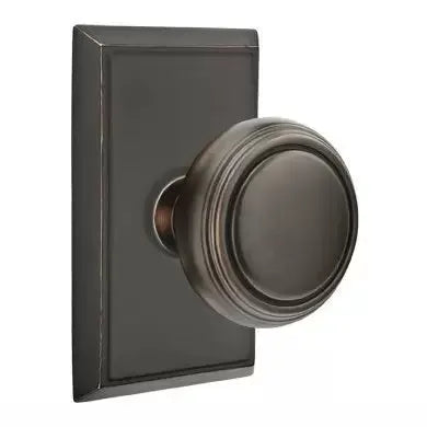 Emtek Norwich Door Knob with Rectangular Rose by Emtek