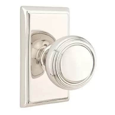 Emtek Norwich Door Knob with Rectangular Rose by Emtek