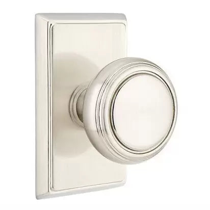 Emtek Norwich Door Knob with Rectangular Rose by Emtek
