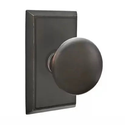 Emtek Providence Door Knob with Rectangular Rose by Emtek