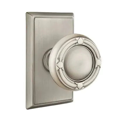 Emtek Ribbon and Reed Knob with Rectangular Rose by Emtek