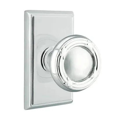 Emtek Ribbon and Reed Knob with Rectangular Rose by Emtek