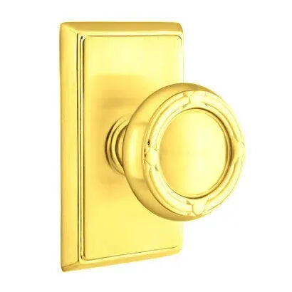 Emtek Ribbon and Reed Knob with Rectangular Rose by Emtek