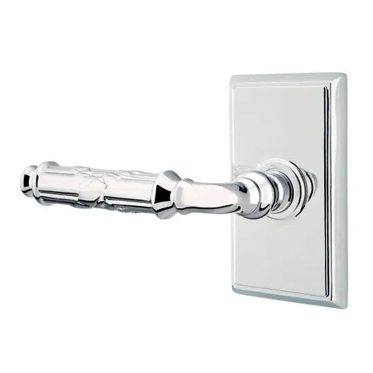 Emtek Ribbon and Reed Lever with Rectangular Rose by Emtek