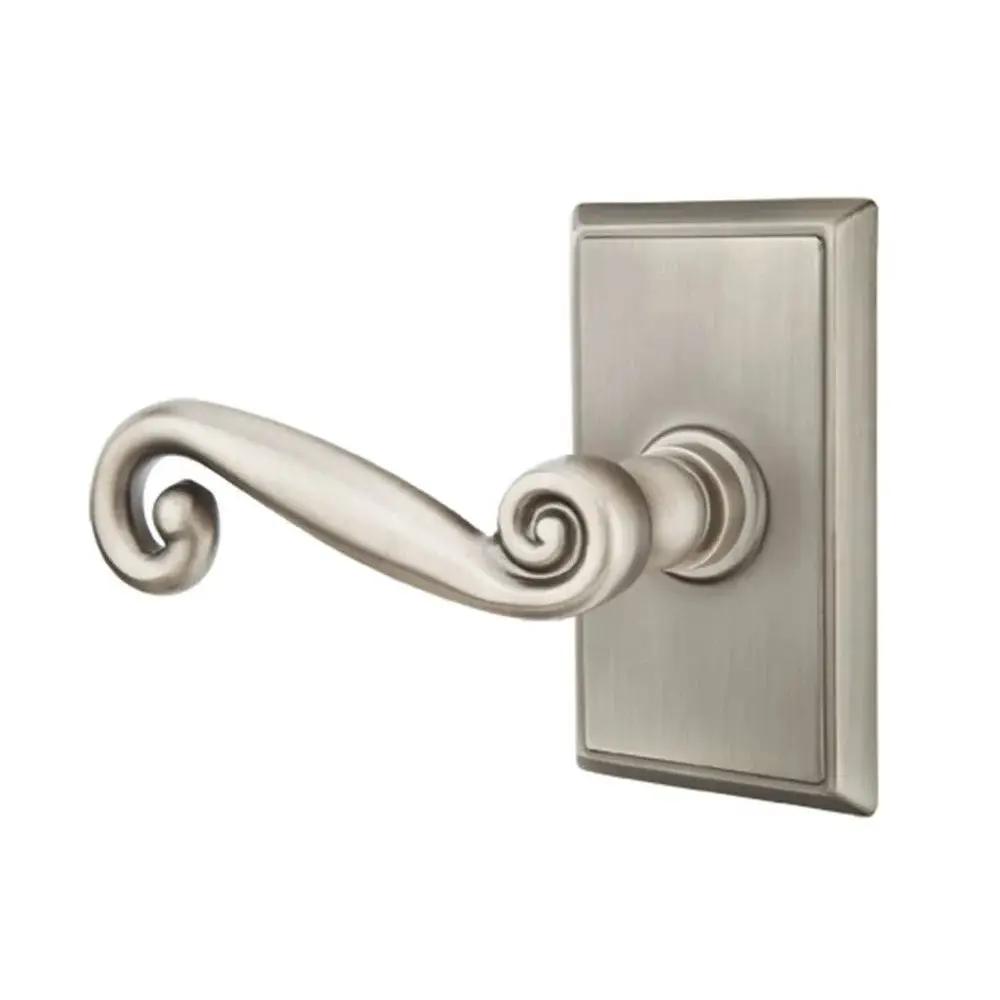 Emtek Rustic Door Lever with Rectangular Rose by Emtek