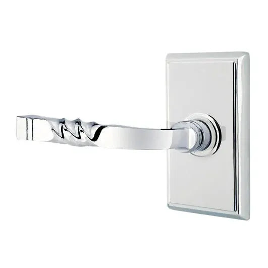 polished chrome door lever