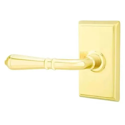 Emtek Turino Door Lever with Rectangular Rose by Emtek