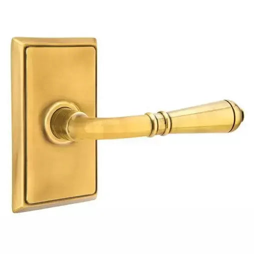 Emtek Turino Door Lever with Rectangular Rose by Emtek