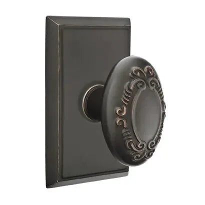 Emtek Victoria Knob with Rectangular Rose by Emtek