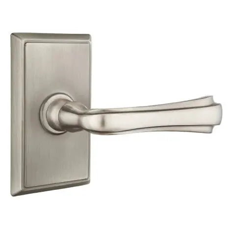 Emtek Wembley Lever with Rectangular Rose by Emtek