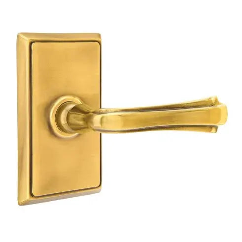 Emtek Wembley Lever with Rectangular Rose by Emtek
