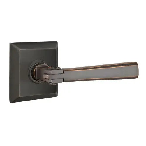 Emtek Arts and Crafts Door Lever with Quincy Rose by Emtek