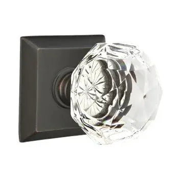 Emtek Diamond Door Knob with Quincy Rose by Emtek