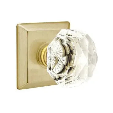 Emtek Diamond Door Knob with Quincy Rose by Emtek