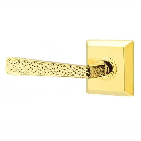 Emtek Hammered Door Lever with Quincy Rose by Emtek