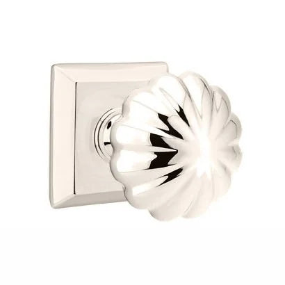 Emtek Melon Door Knob with Quincy Rose by Emtek