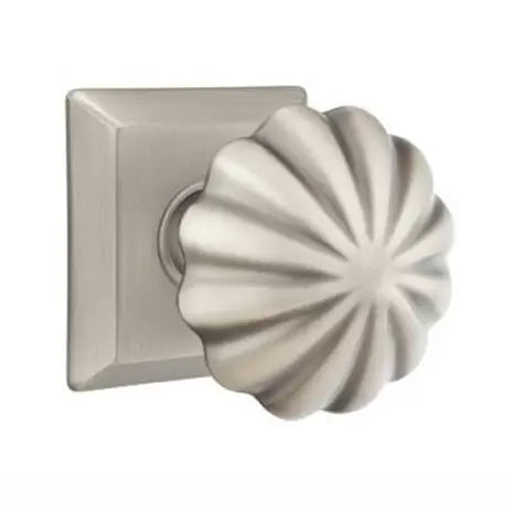 Emtek Melon Door Knob with Quincy Rose by Emtek