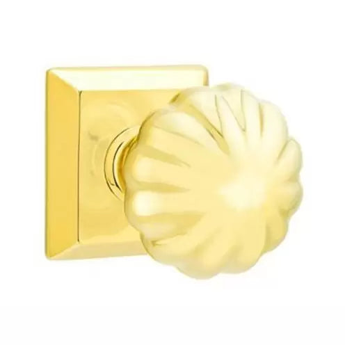 Emtek Melon Door Knob with Quincy Rose by Emtek
