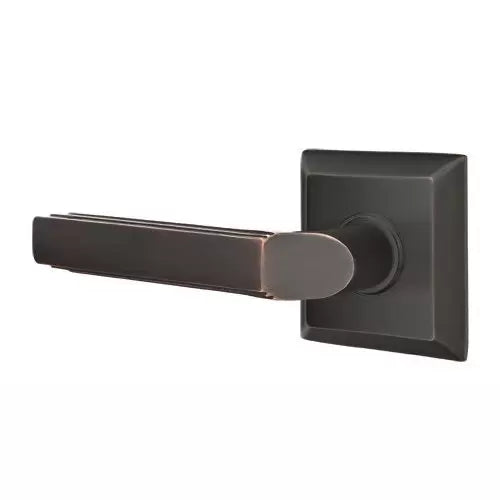 Emtek Milano Door Lever with Quincy Rose by Emtek