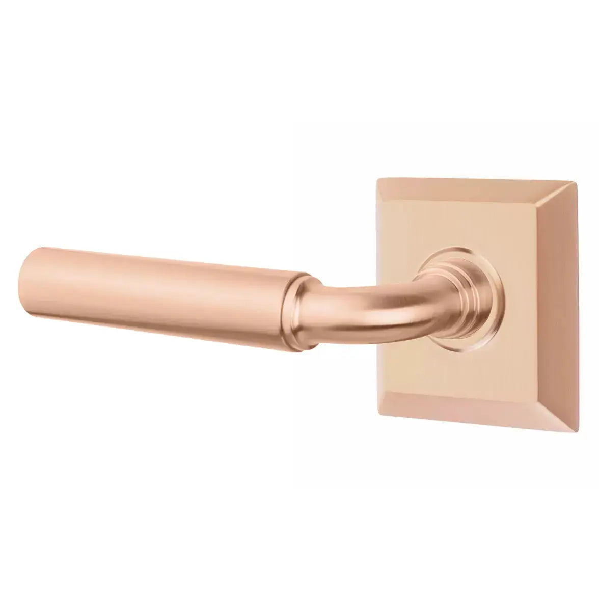 Emtek Smooth Lever with R-Bar Stem and Quincy Rose by Emtek