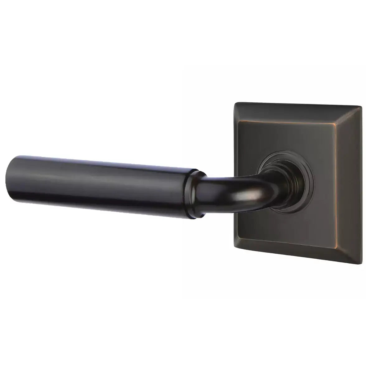 Emtek Smooth Lever with R-Bar Stem and Quincy Rose by Emtek