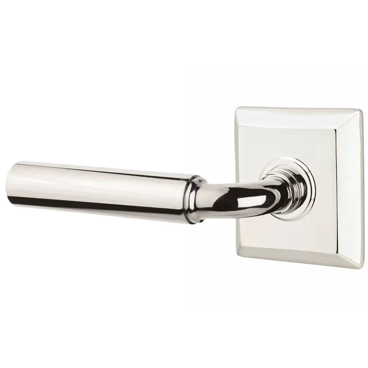 Emtek Smooth Lever with R-Bar Stem and Quincy Rose by Emtek