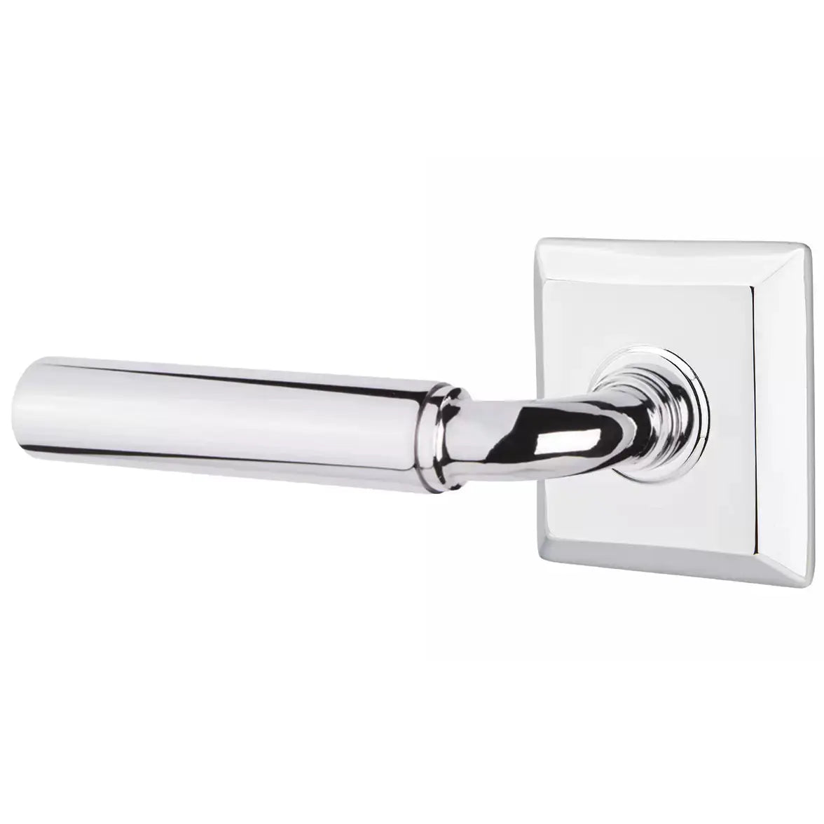Emtek Smooth Lever with R-Bar Stem and Quincy Rose by Emtek