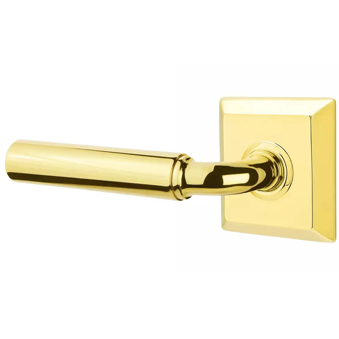 Emtek Smooth Lever with R-Bar Stem and Quincy Rose by Emtek