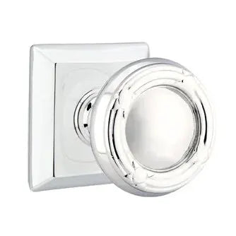 Emtek Ribbon and Reed Knob with Quincy Rose by Emtek