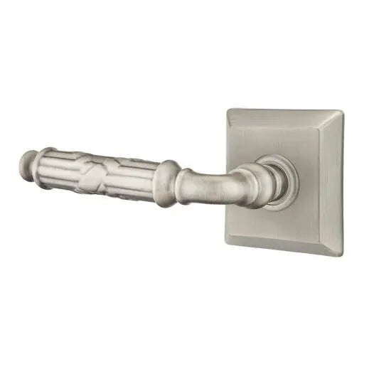 Emtek Ribbon and Reed Lever with Quincy Rose by Emtek