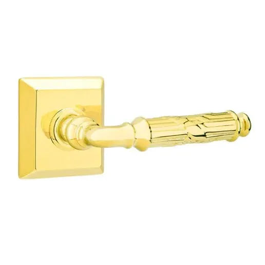 Emtek Ribbon and Reed Lever with Quincy Rose by Emtek