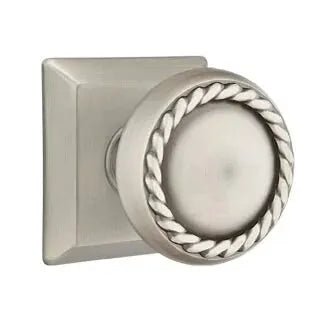 Emtek Rope Knob with Quincy Rose by Emtek