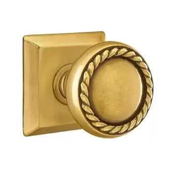Emtek Rope Knob with Quincy Rose by Emtek