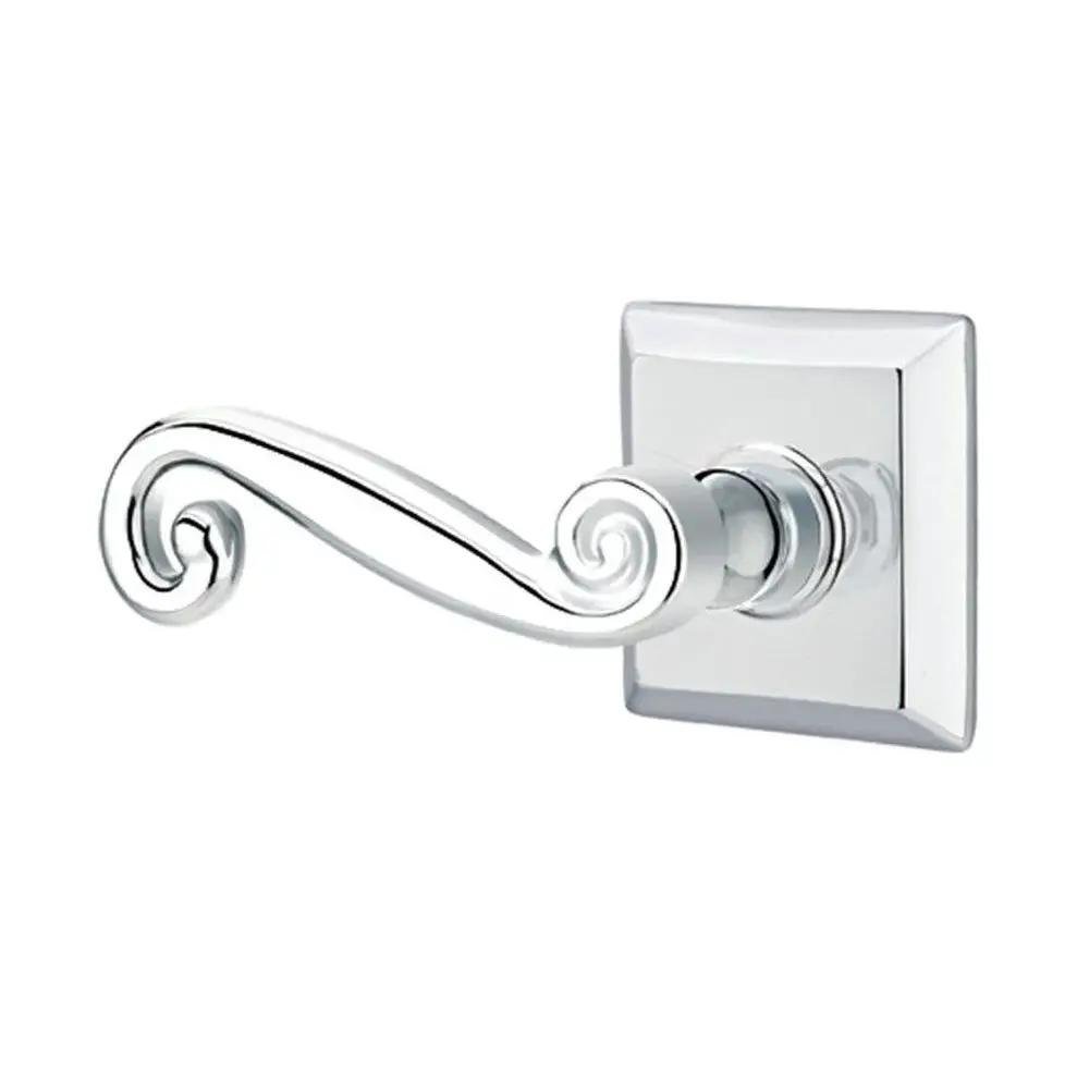 Emtek Rustic Door Lever with Quincy Rose by Emtek