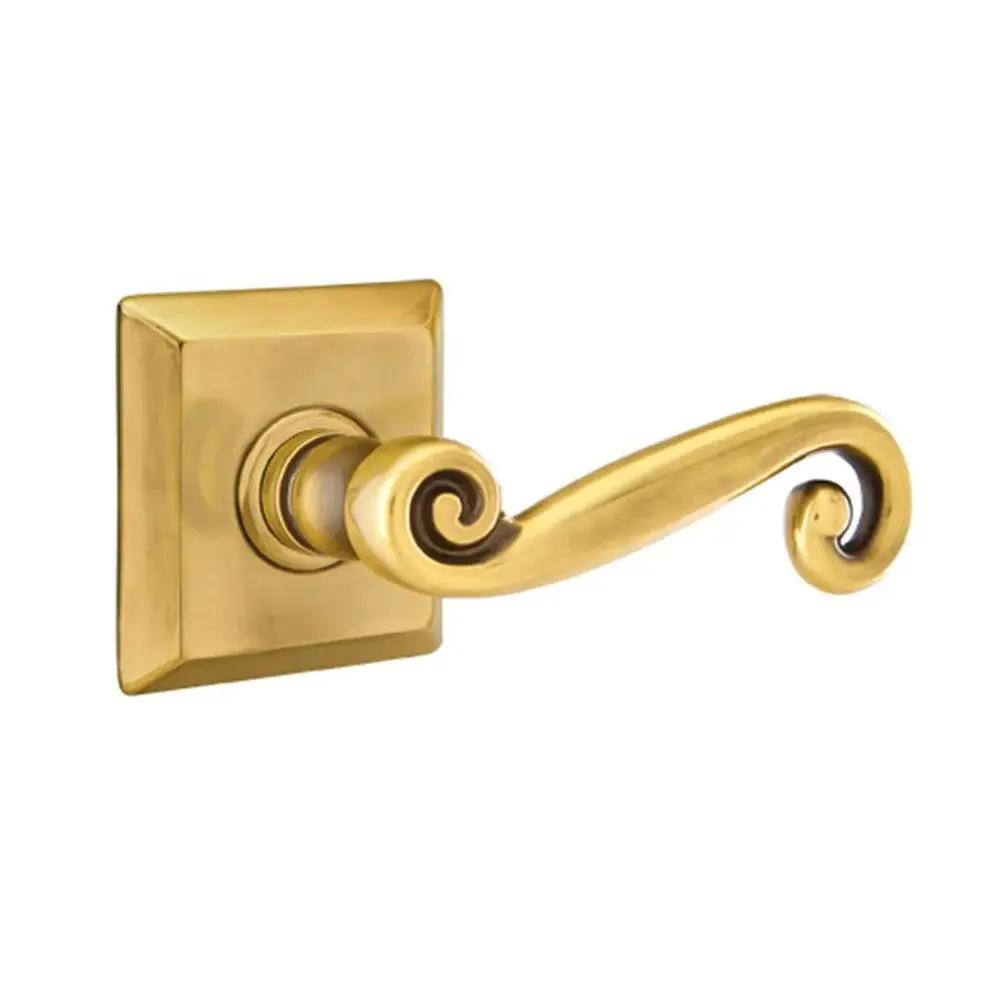 Emtek Rustic Door Lever with Quincy Rose by Emtek
