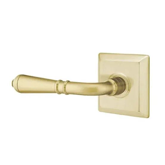 Emtek Turino Door Lever with Quincy Rose by Emtek