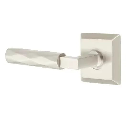 Emtek Tribeca Lever with L-Square Stem and Quincy Rose by Emtek