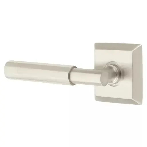 Emtek Faceted Lever with T-Bar Stem and Quincy Rose by Emtek