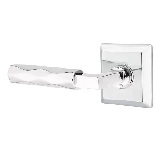 Emtek Tribeca Lever with L-Square Stem and Quincy Rose by Emtek