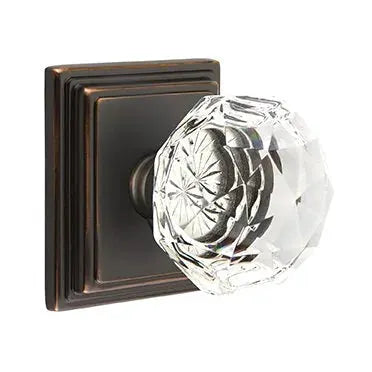 Emtek Diamond Door Knob with Wilshire Rose by Emtek